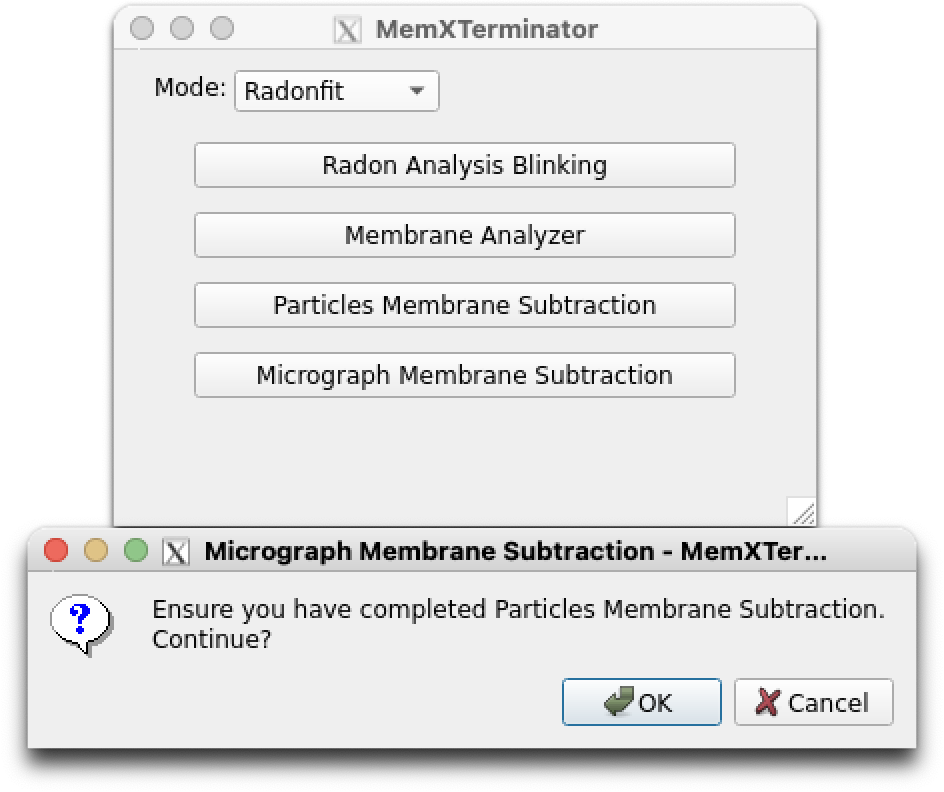 Micrograph Membrane Subtraction interface